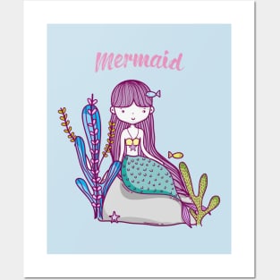 Cute Mermaid Lover Posters and Art